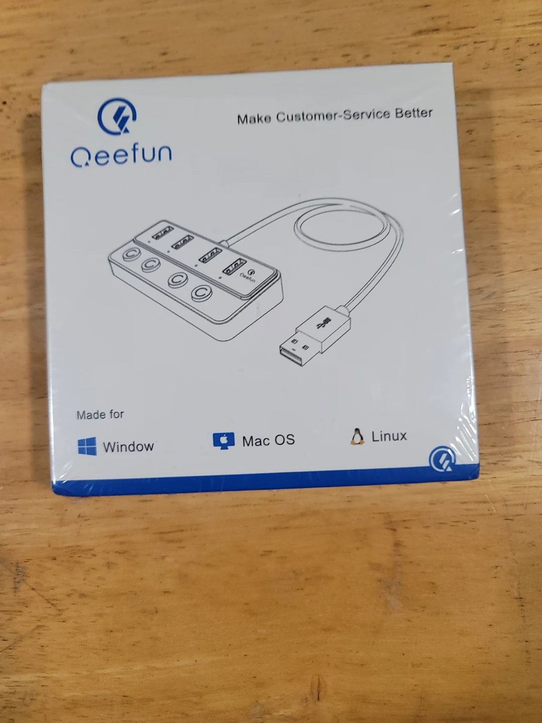 Qeefun 4-Port USB 3.0 Hub, Individual LED Power - photo 4