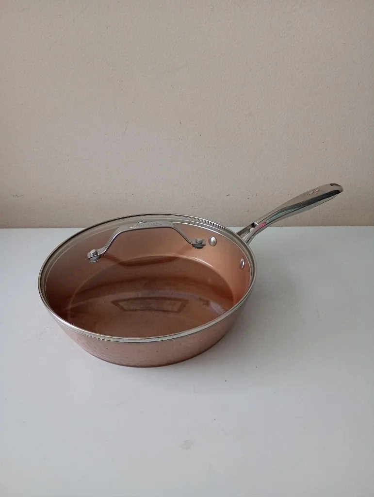 12 Inch Copper Chef Frying Pan with Lid