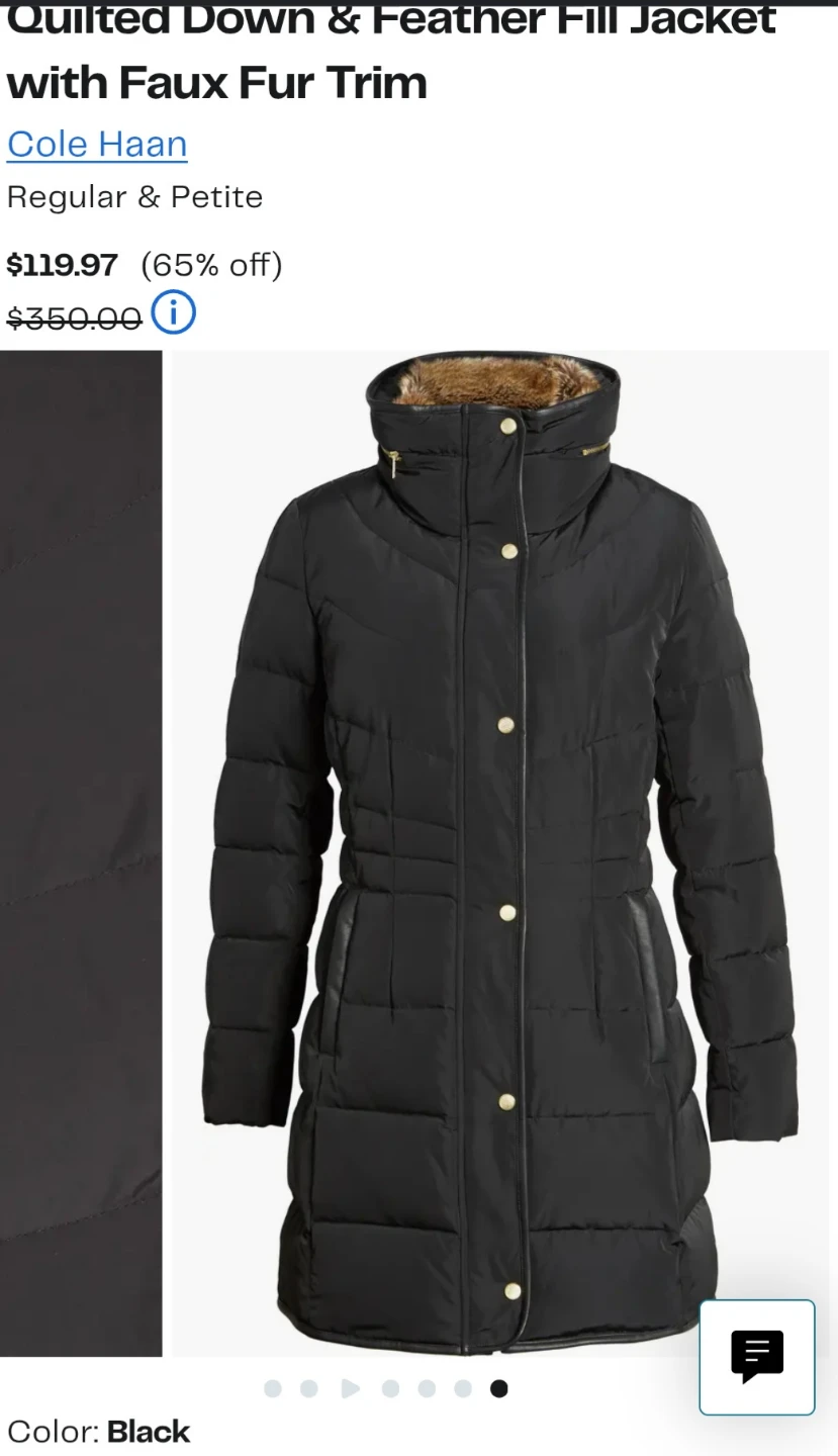 Cole Haan Black Quilted Down Jacket - photo 2