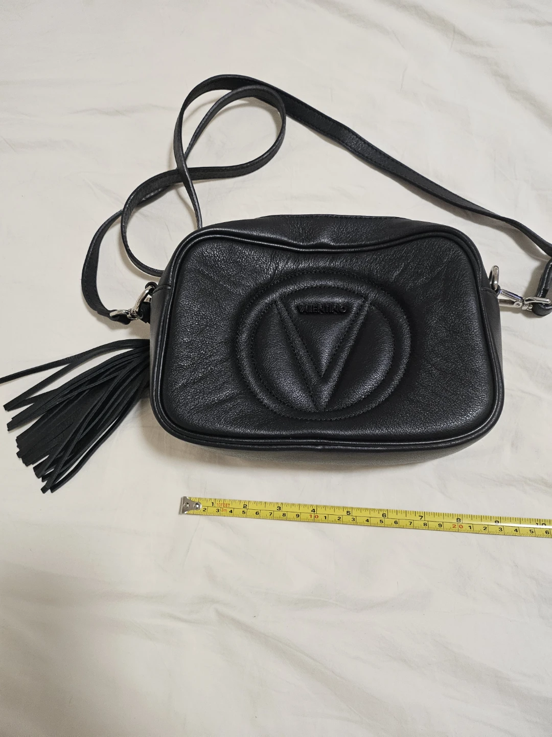 Valentino Black Leather Crossbody Bag