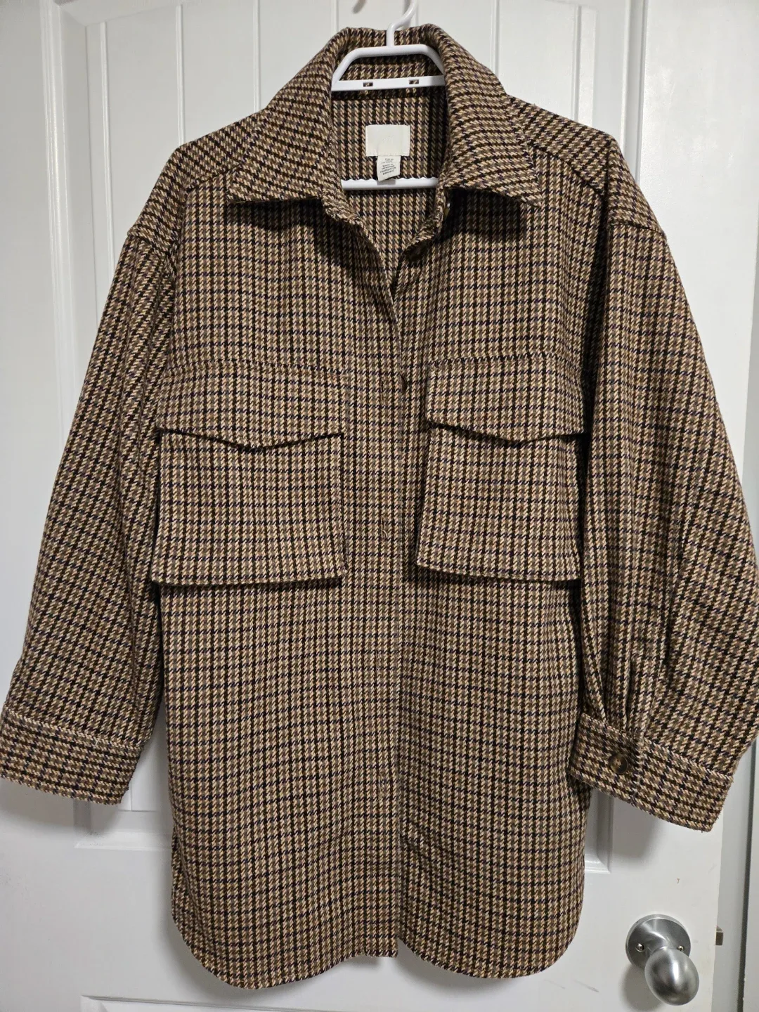 H&M Brown Patterned XS Shacket