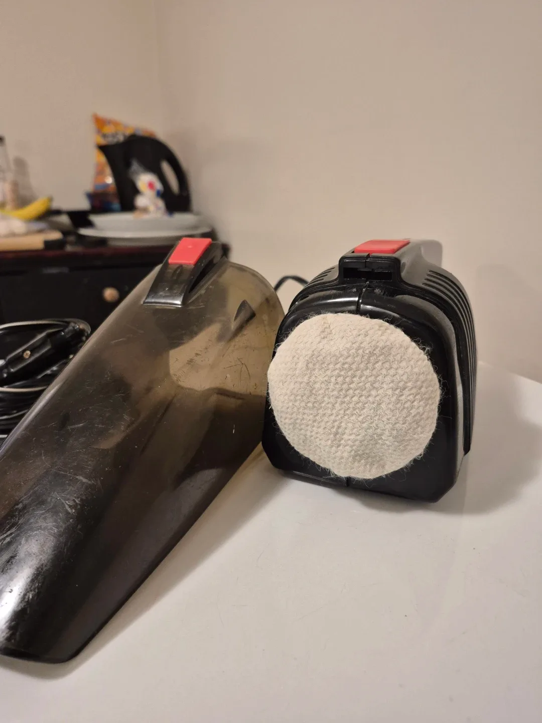 Black Handheld Car Plug-In Vacuum Cleaner #Cleanout image indicator(4)