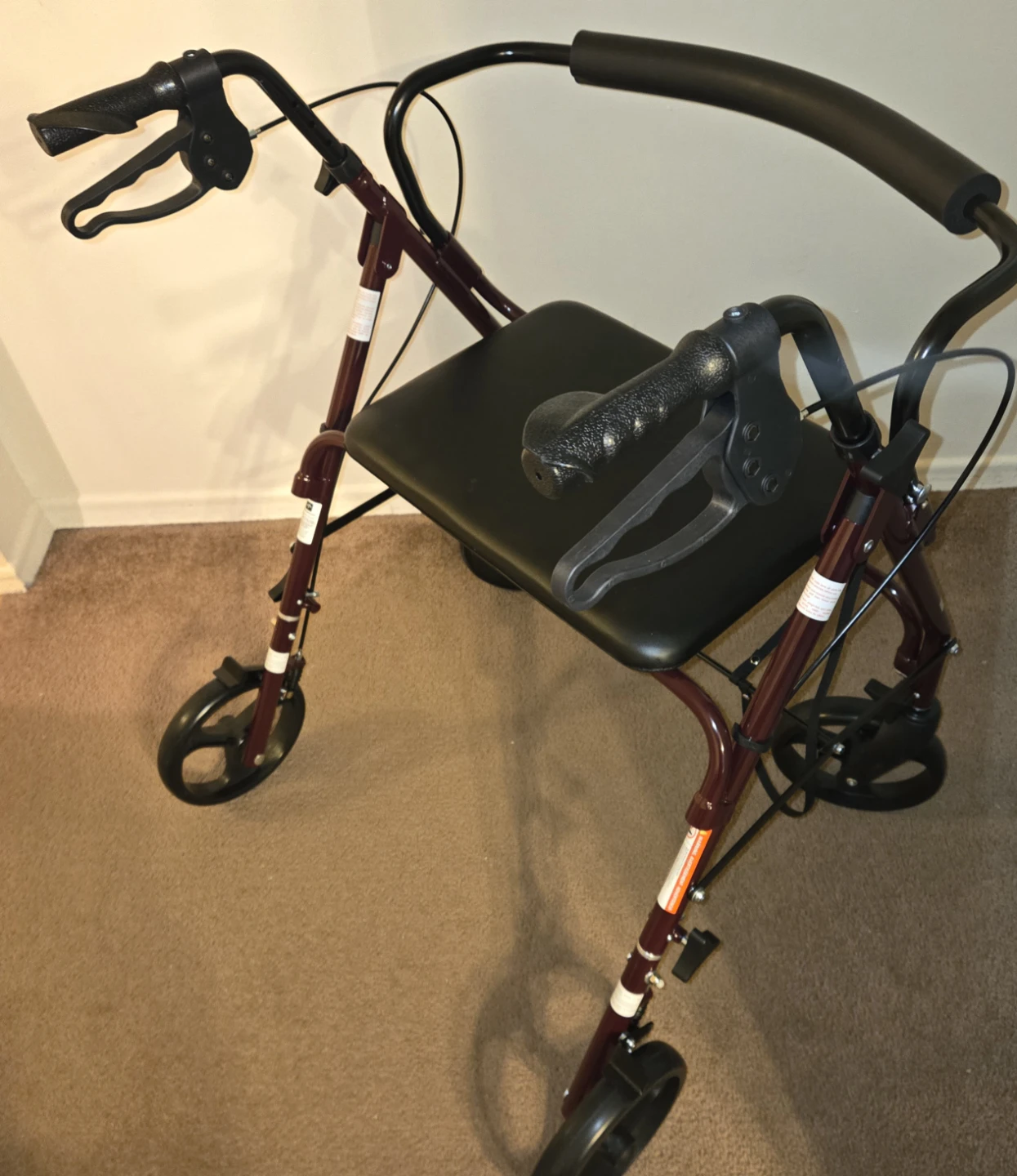 Medline Heavy Duty Rollator Walker with Seat - photo 2