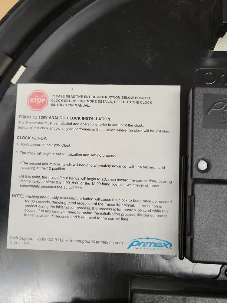 Primex Wireless Analog Clock image indicator(2)