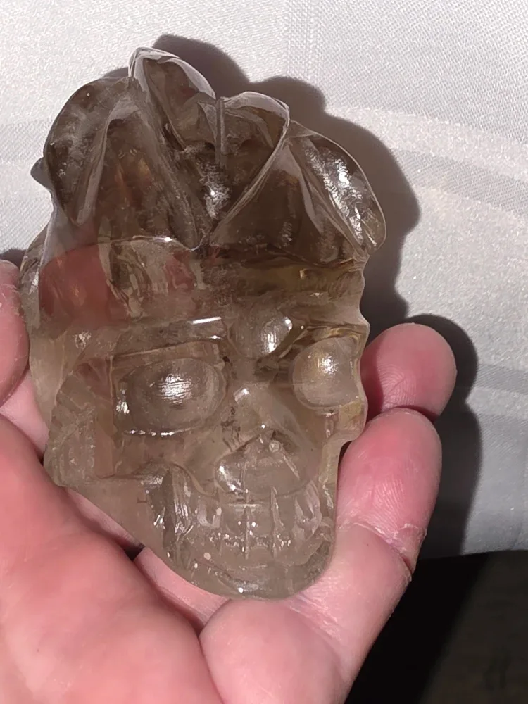 Smoky Quartz Crystal Skull