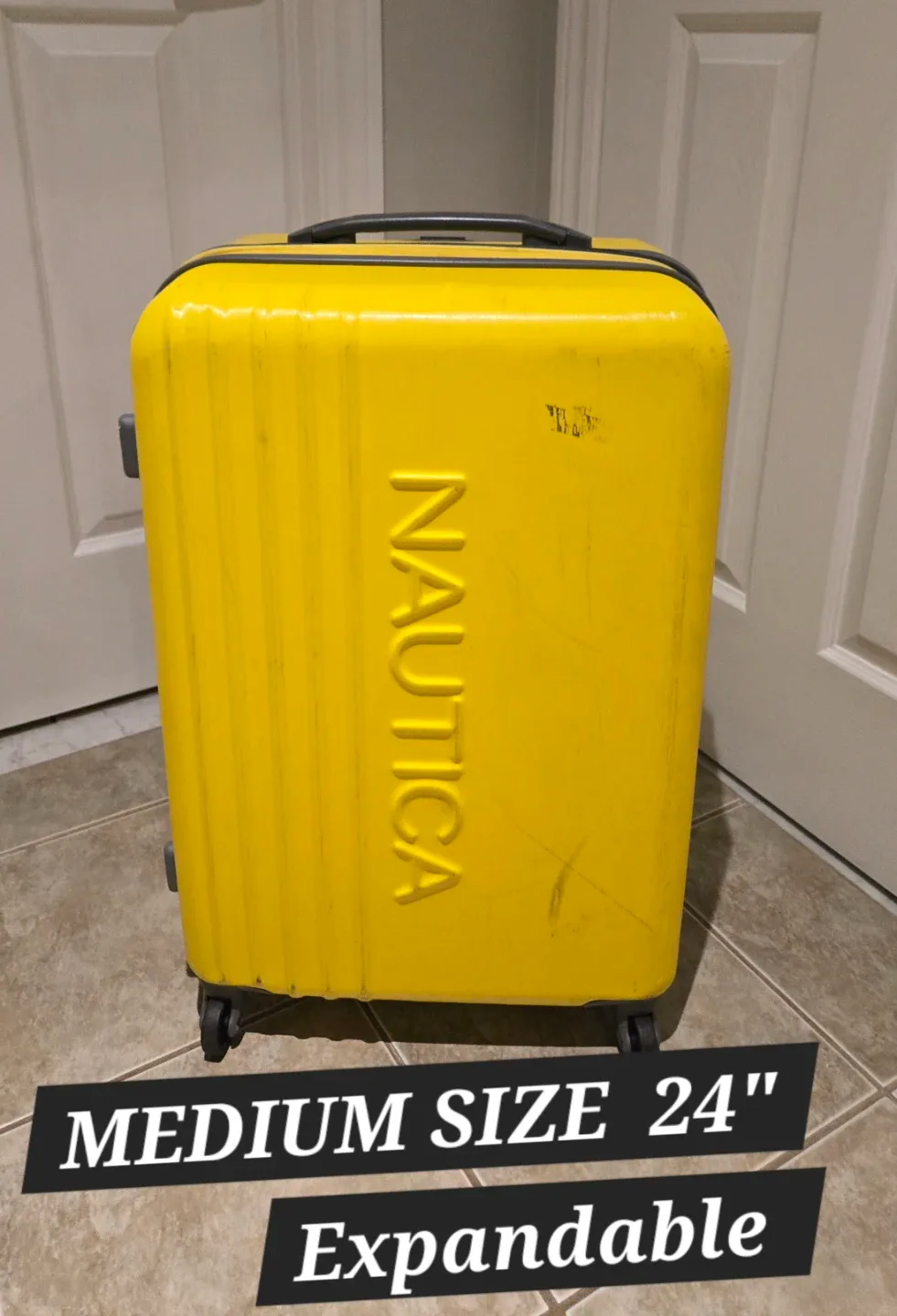 Nautica Yellow 24" Expandable Suitcase