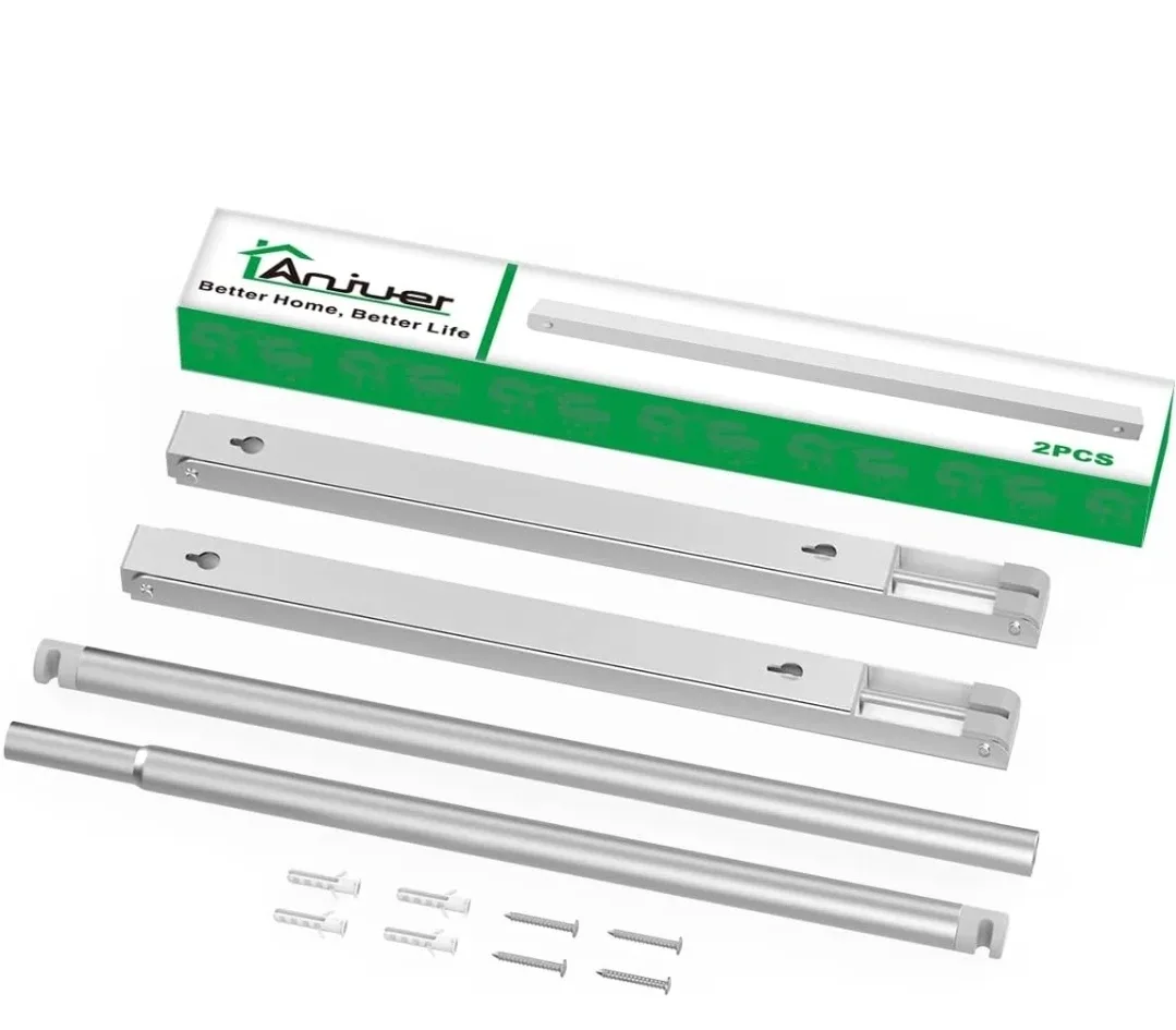 Anjuer Wall Mounted Folding Clothes Hanger - Silver image indicator(7)