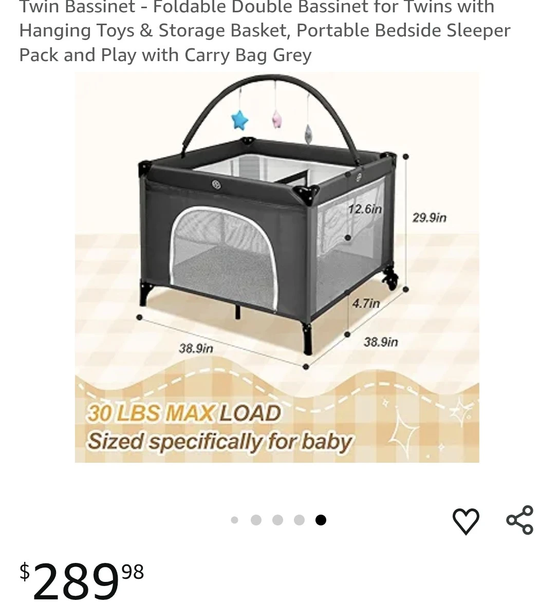 Twin bassinet/playpen