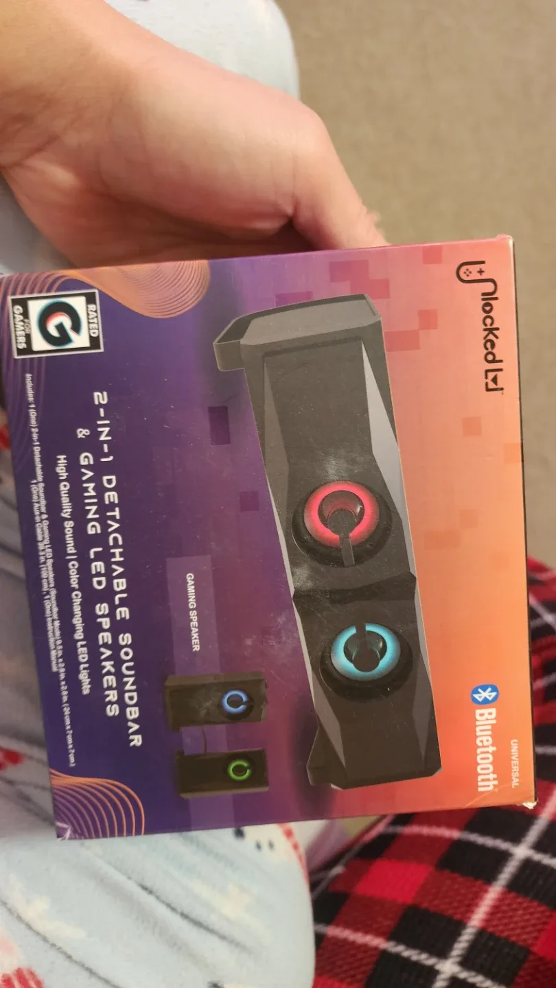 Unlocked 2-in-1 Detachable Soundbar & Gaming LED Speakers