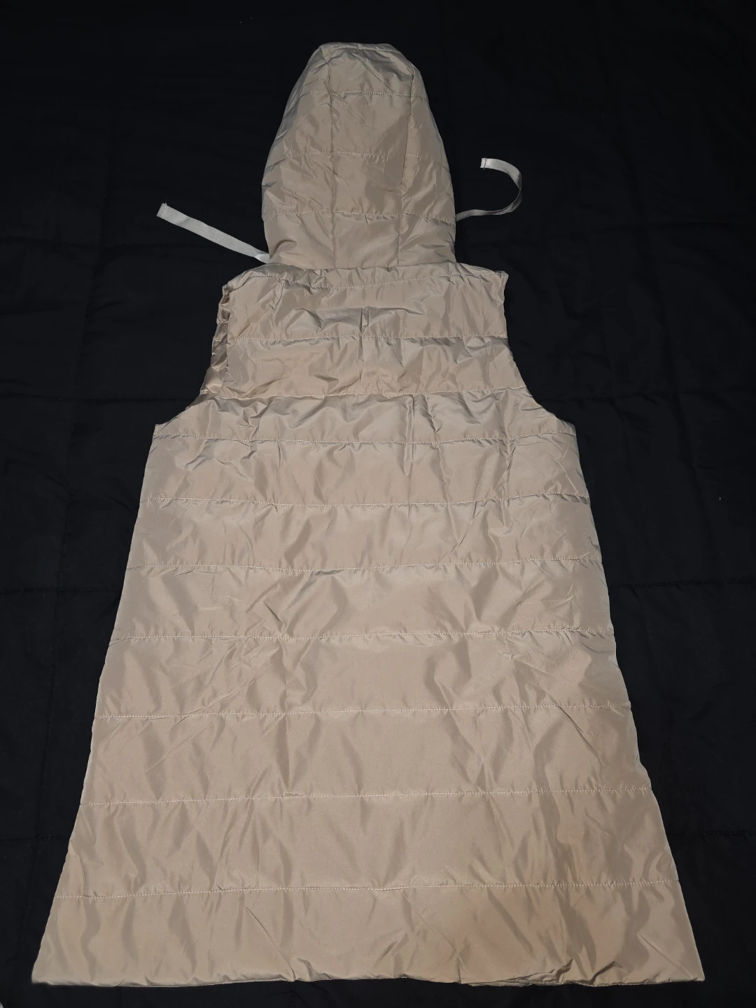 Khaky color Puffer Vest with Hood - photo 3
