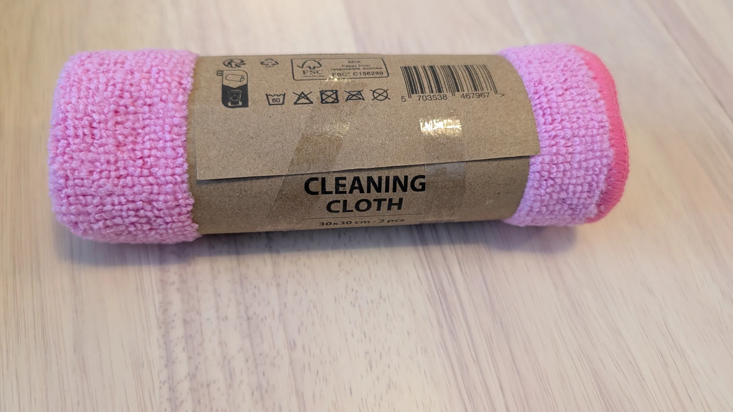 Brand New Pink Cleaning Cloth - 30x30 cm - 2 pcs
