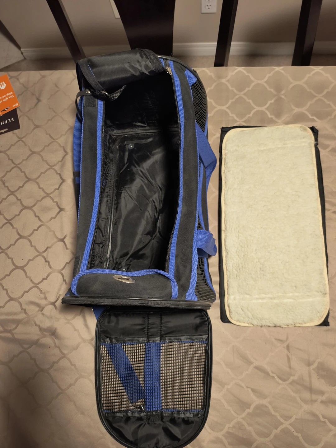 Large Pet Carrier - Black & Blue - photo 2