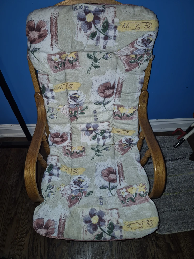 Glider Rocking Chair with Cushions