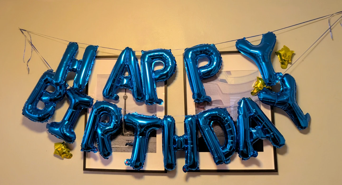 Blue 'Happy Birthday' Balloon Set