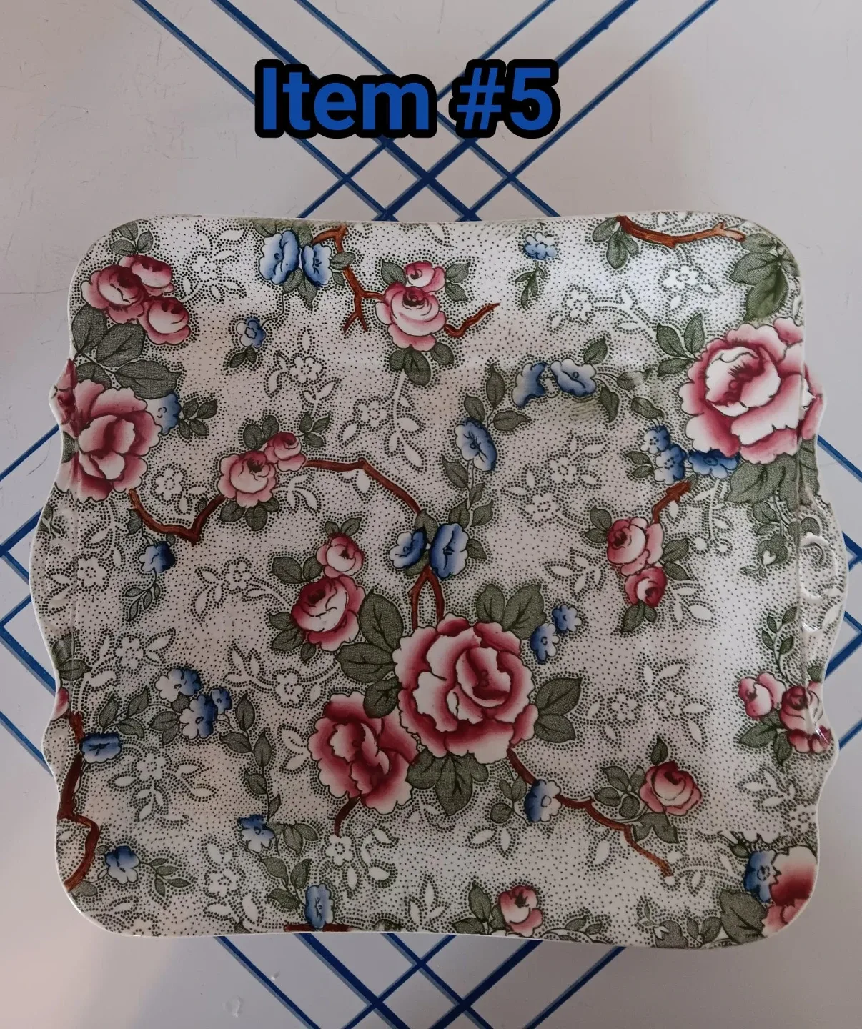 Chinese Rose Leighton B&L Pottery Tray