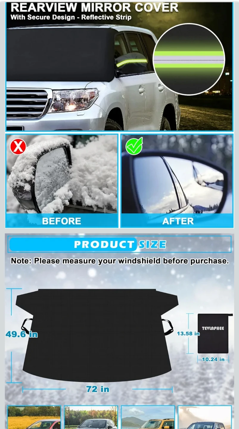 TEVIAPHEE Windshield Snow Cover - photo 2