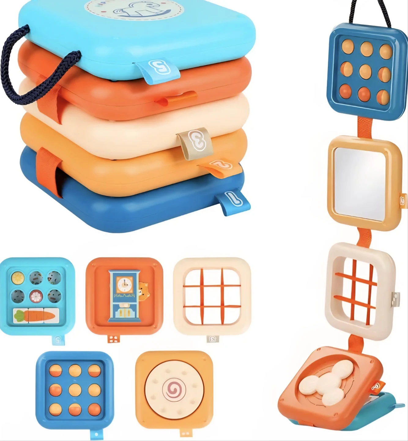 Travel Toys, Activity Cube Foldable Learning Toys Toddlers