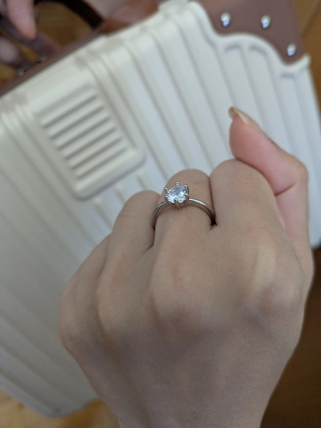 Beautiful s925 sterling silver solitaire (size 5) - photo 2