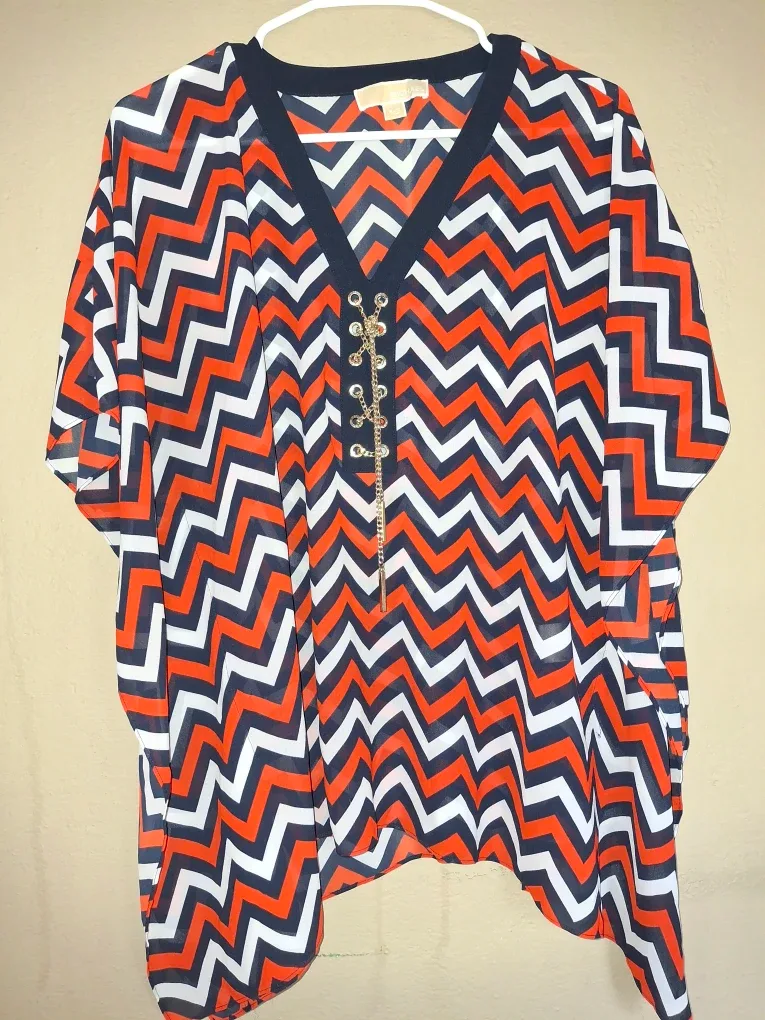 Michael Kors Chevron Print Top S/M