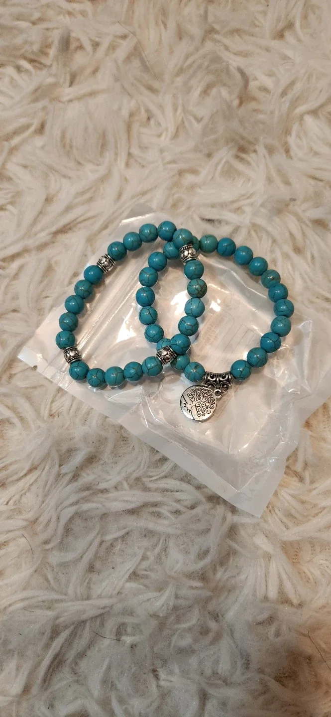 Turquoise Beaded Bracelet Set