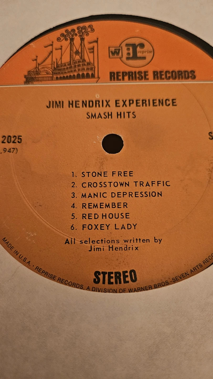 Jimi Hendrix Experience Smash Hits Vinyl Record