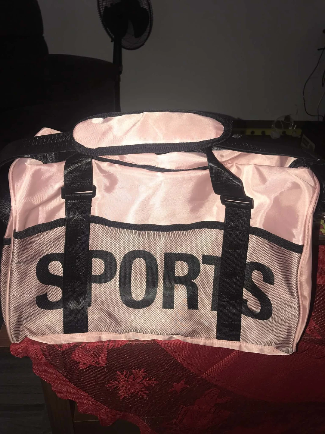 Pink 'SPORTS' Duffle Bag
