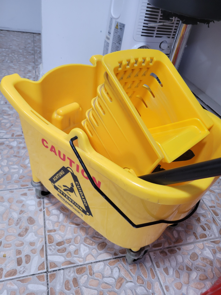 Yellow Mop Bucket with Wringer