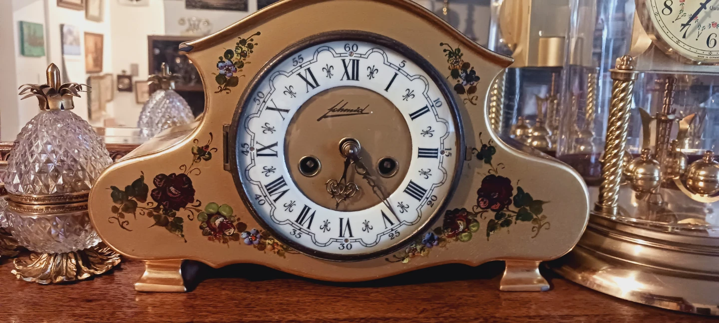Beautiful Antique German Mechanical Mantel Clock. WORKS !! - photo 3