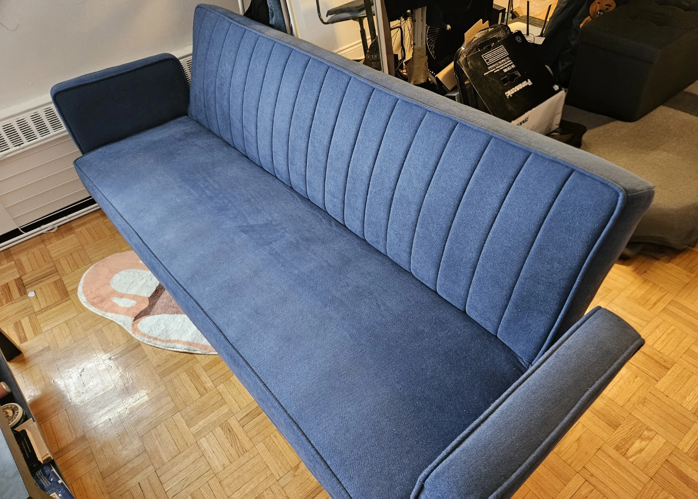 Structube Emitt Sofa Bed (Futon, Sofa, Loveseat) - Blue