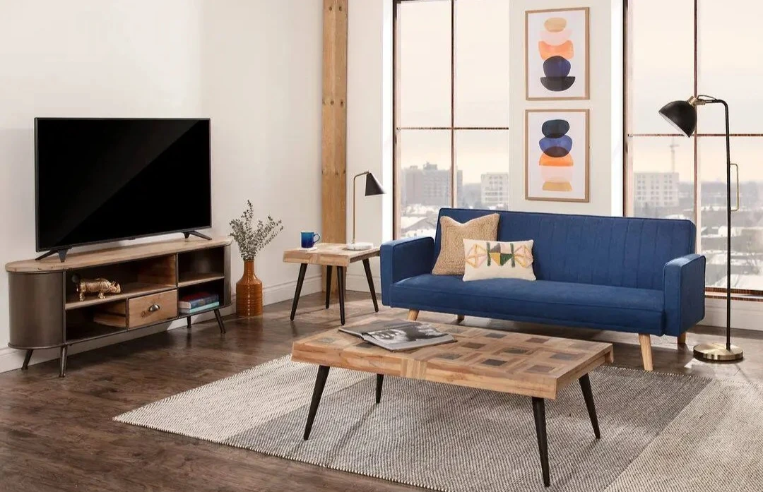 Structube Emitt Sofa Bed (Futon, Sofa, Loveseat) - Blue - photo 4