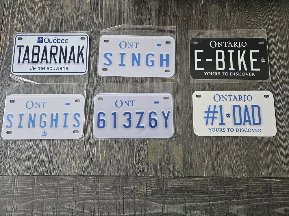 Custom Ontario Vanity Novelty License Plates image indicator(5)