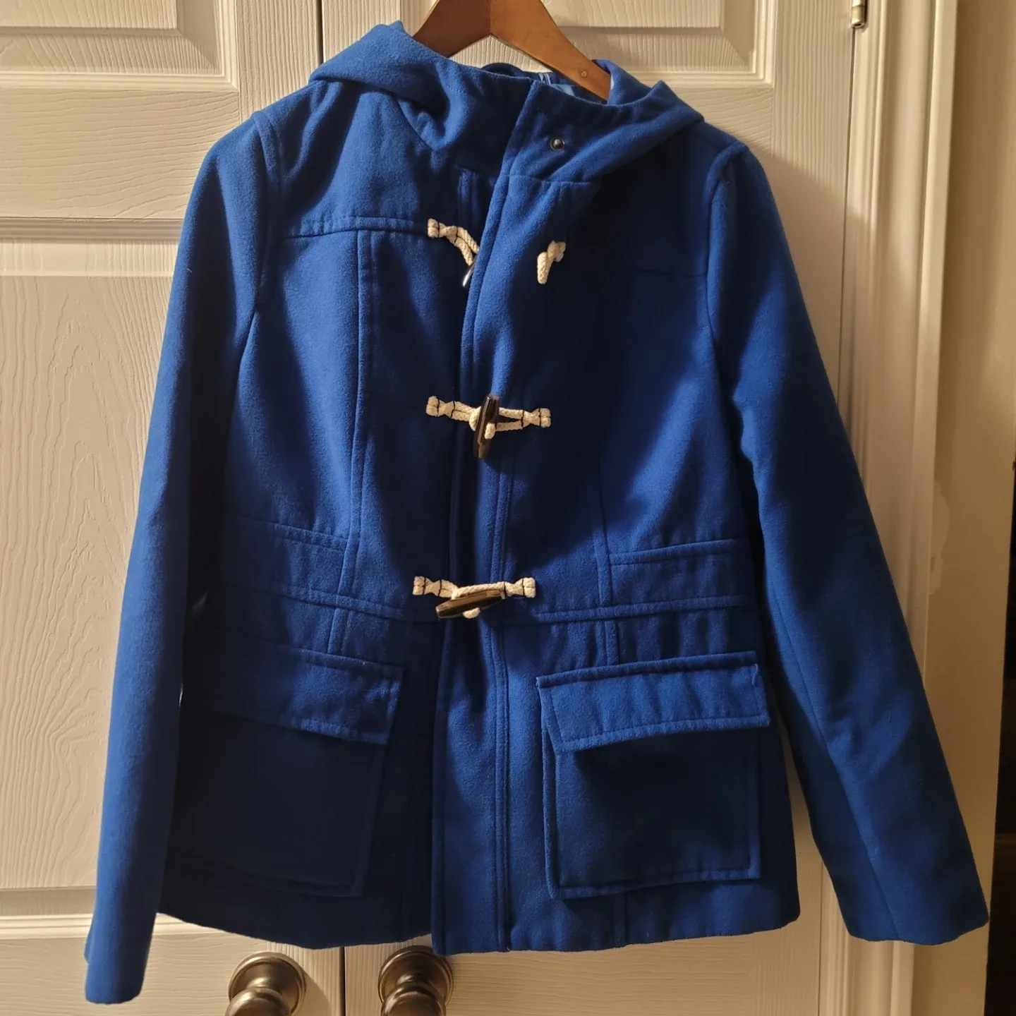 Blue Wool Duffle Coat