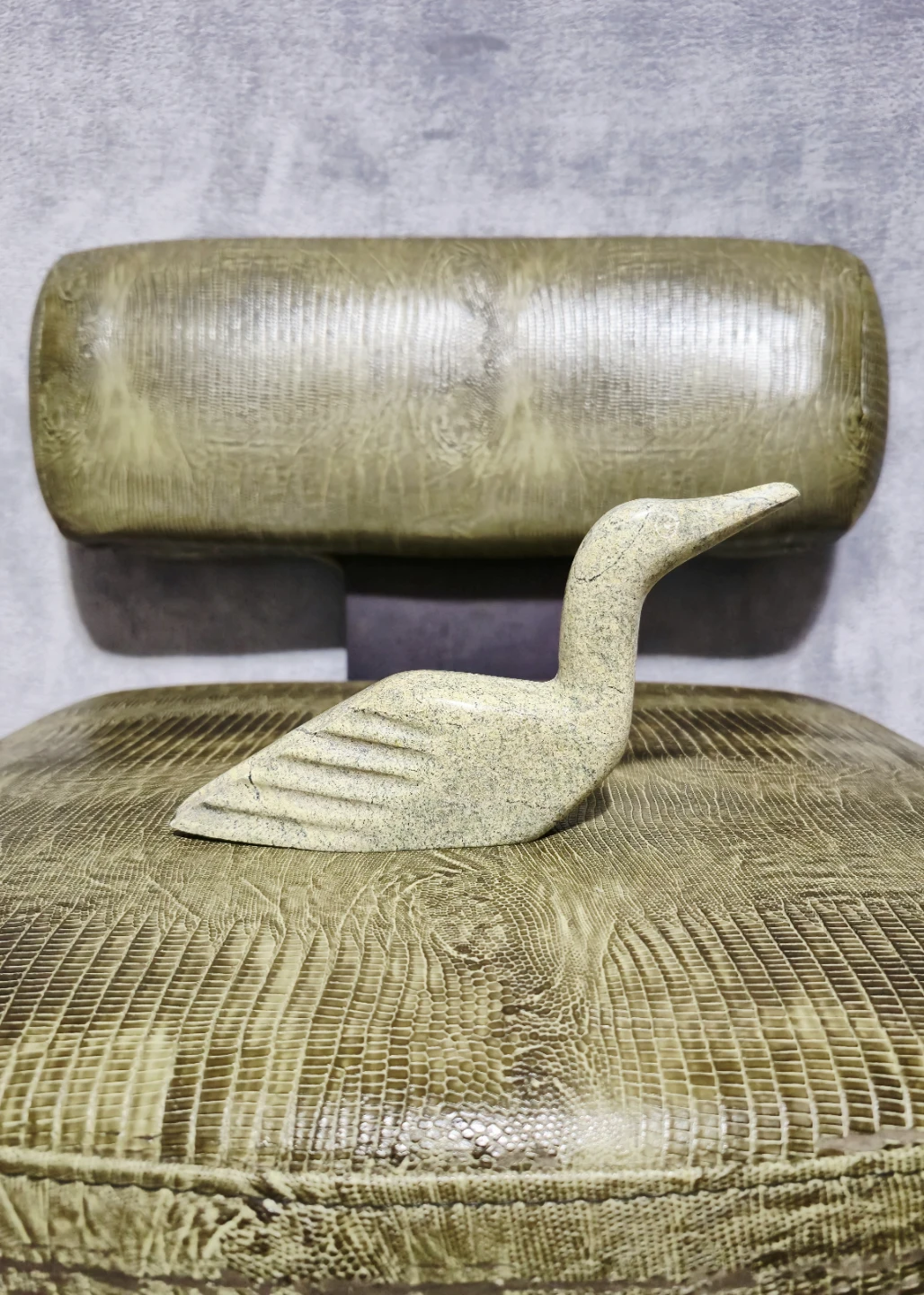 Expensive Inuit Serpentine Carved Bird Figurine