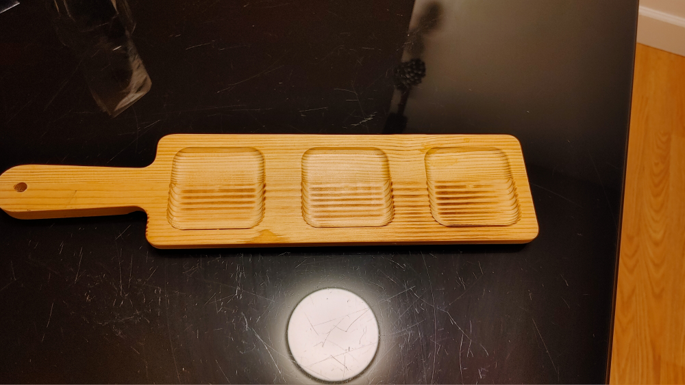 Wooden Serving Tray with 3 Compartments - photo 2