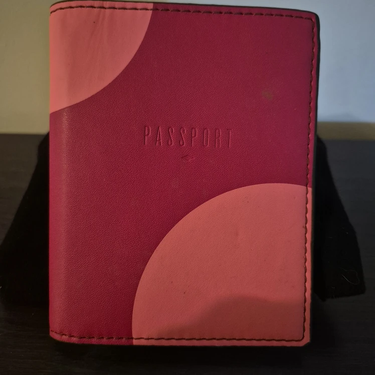 Fossil Pink Leather Passport Holder
