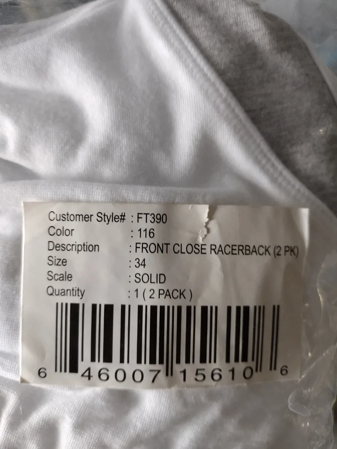 Fruit of the Loom Front Close Sports Bra - Size 34 #Cleanout image indicator(3)
