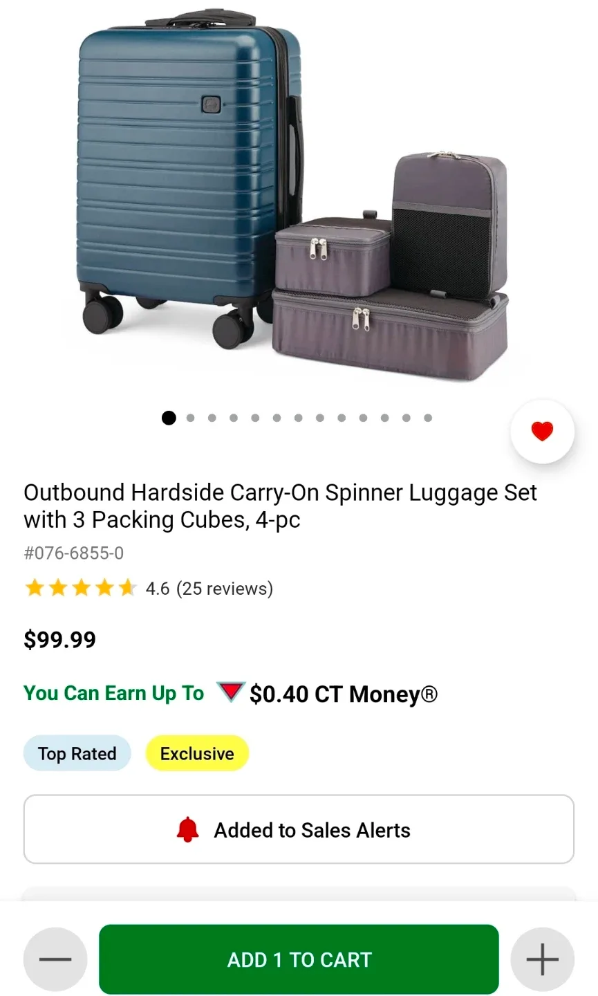 Outbound Hardside Carry-On Spinner Luggage Set + 3 Cubes image indicator(7)