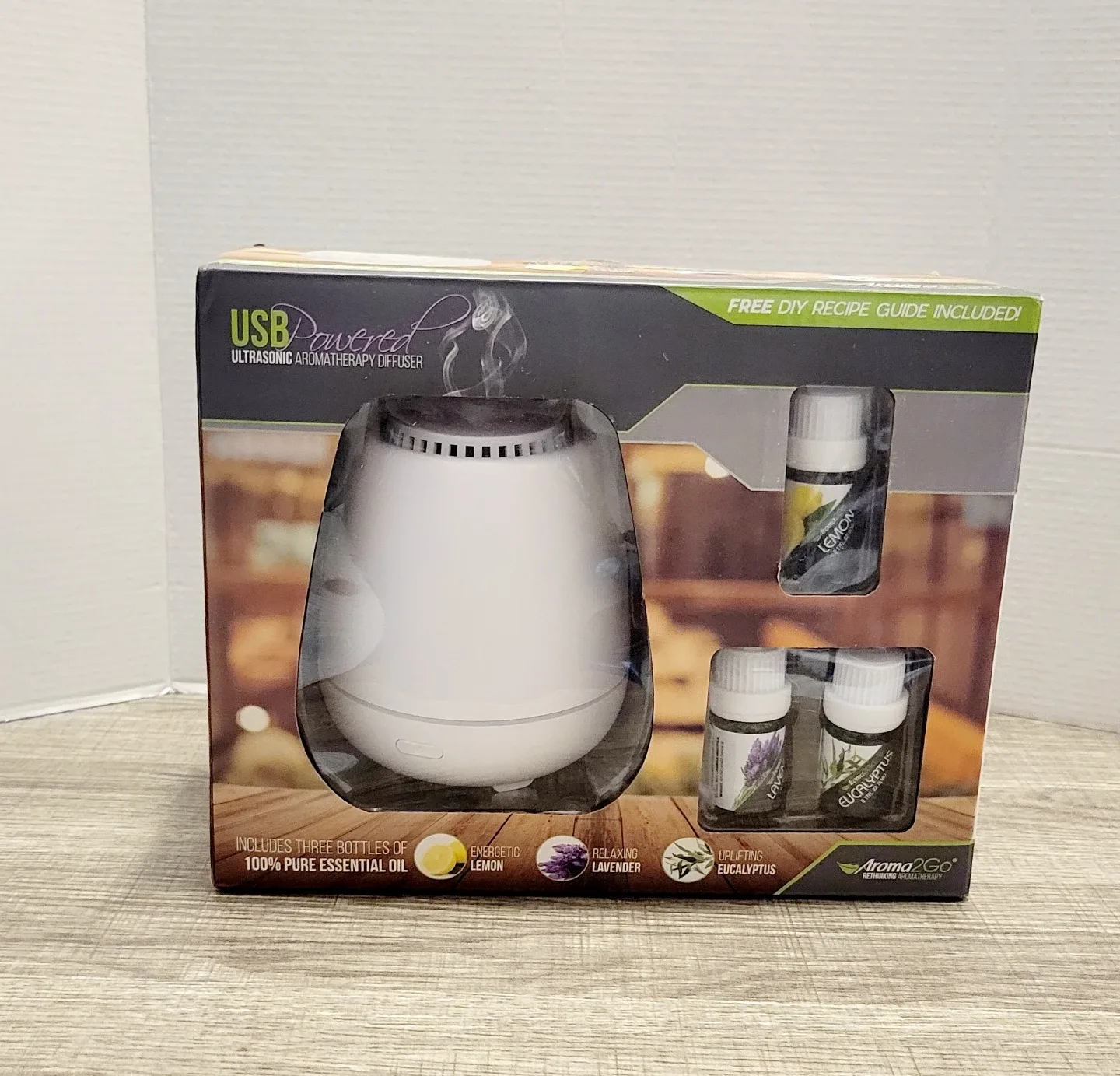 Aroma2Go USB Powered Diffuser with Essential Oils - New