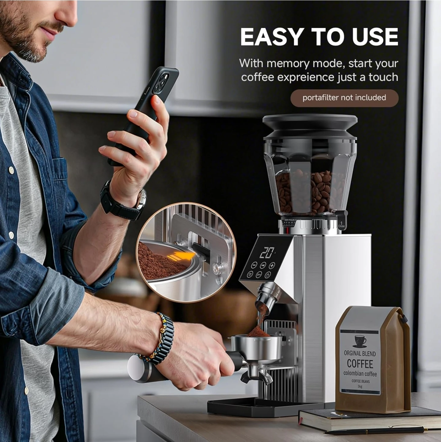 Coffee Grinder with 45 Precise Grinding Settings - photo 4
