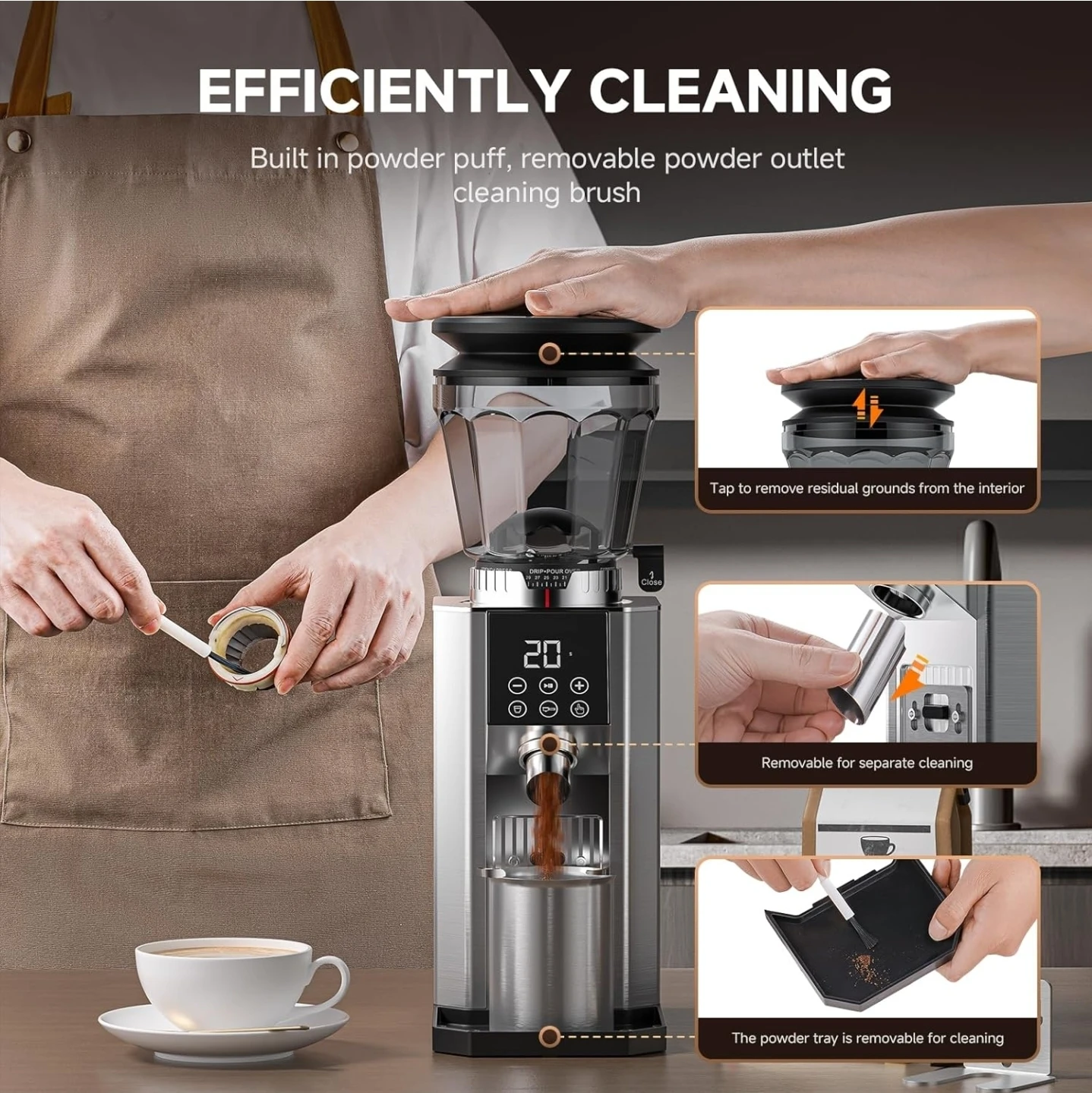 Coffee Grinder with 45 Precise Grinding Settings - photo 5