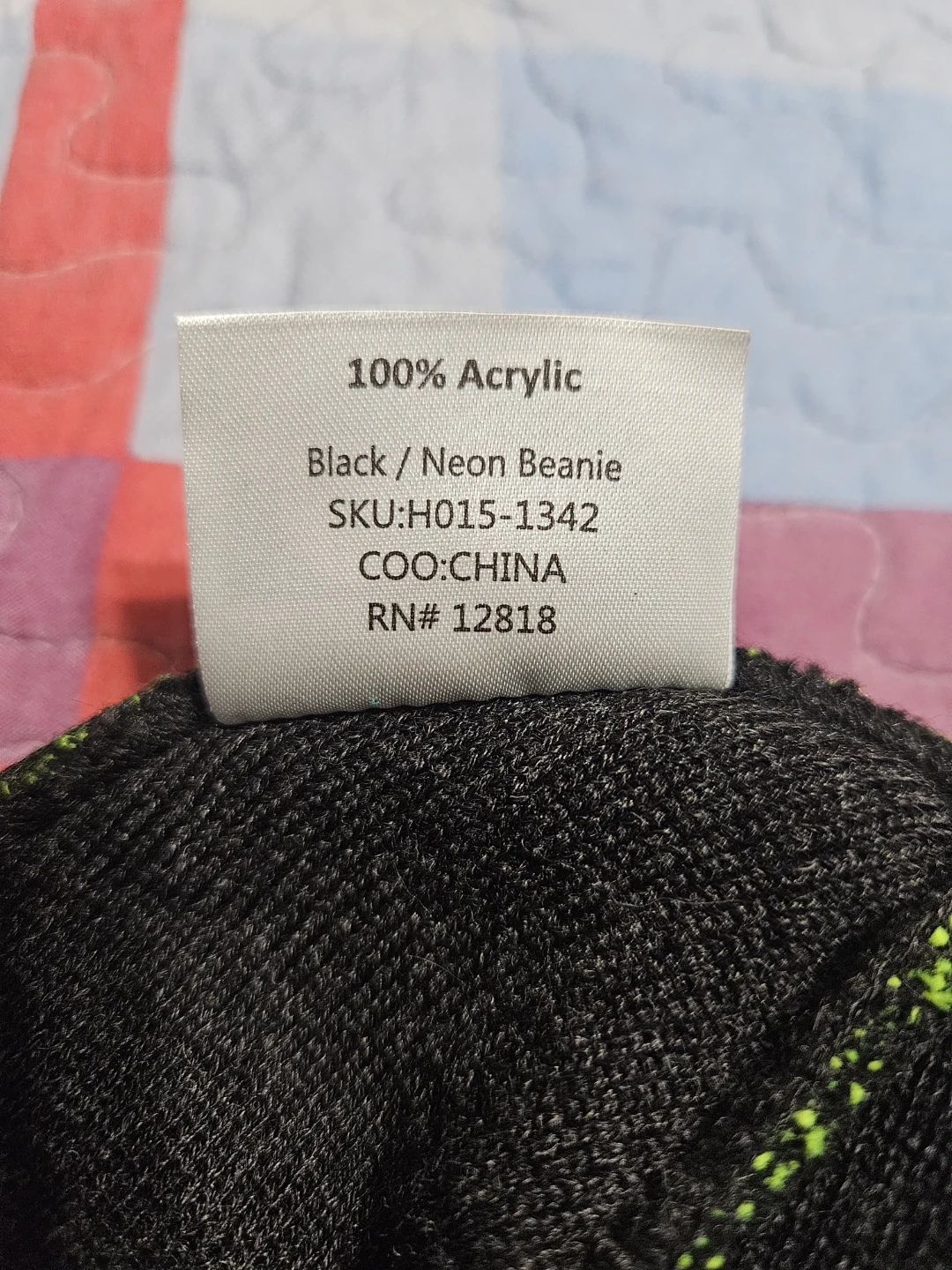 Snap-on Black/Neon Beanie - photo 4