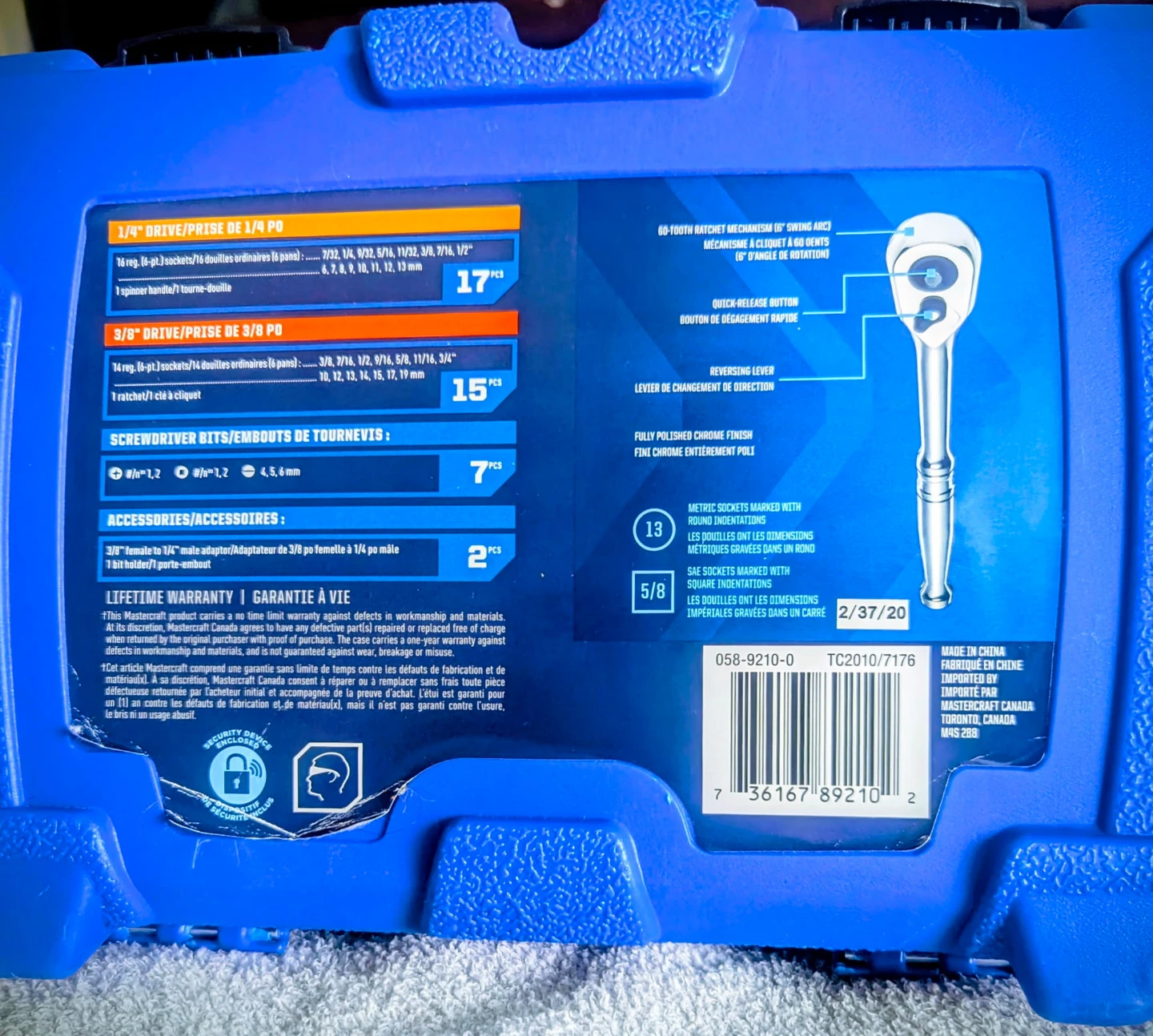 Mastercraft Mechanic's Tool (Ratchet) Set - photo 3