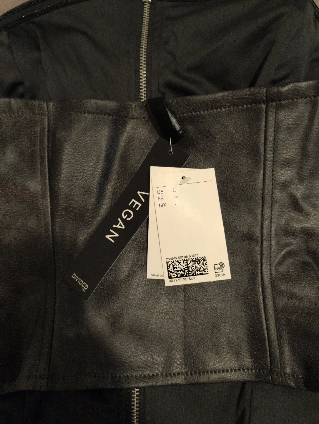 H&M Divided Vegan Leather Corset Top - Size L image indicator(2)