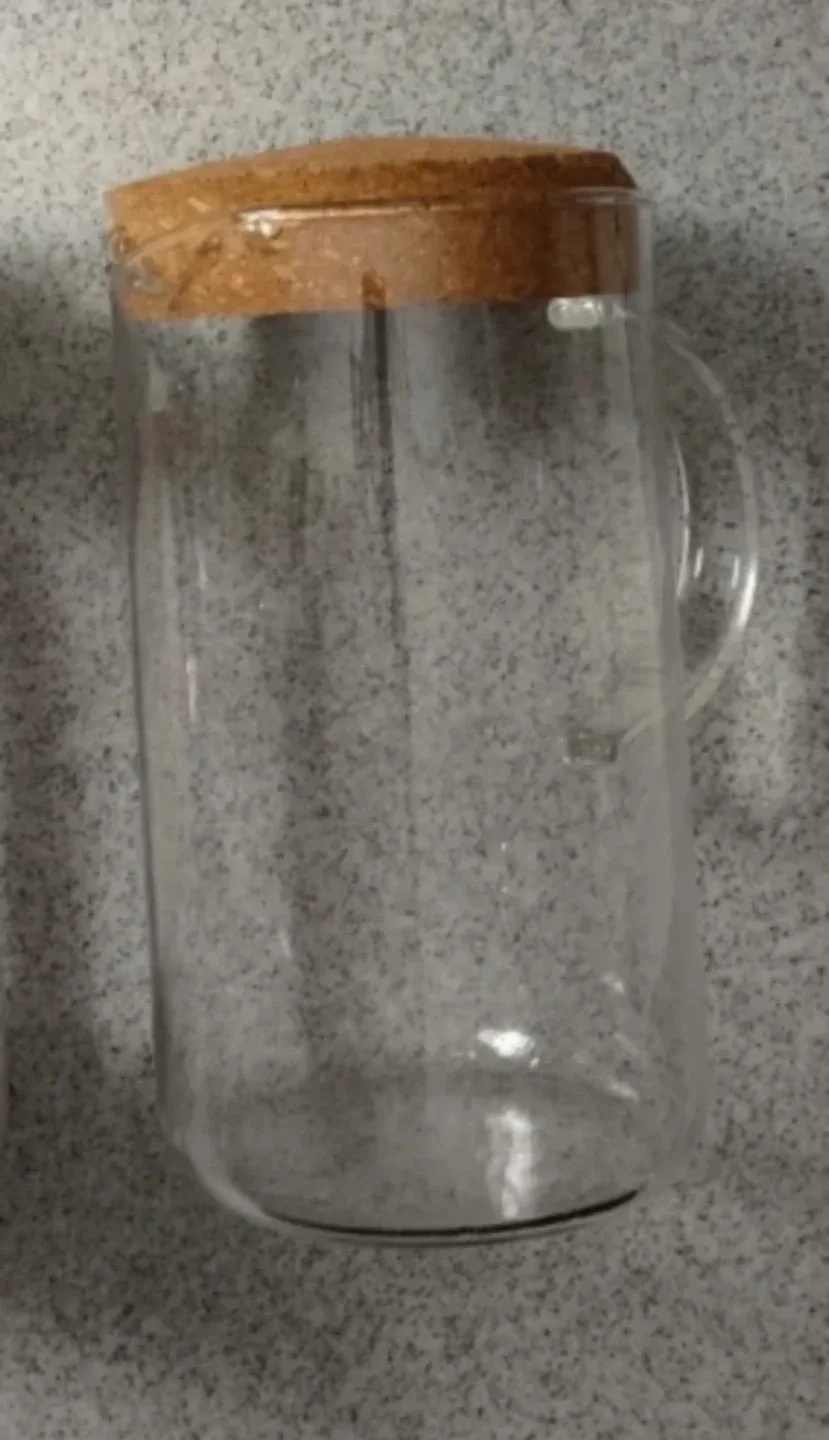 Glass Pitcher with Cork Lid #Clenout image indicator(2)