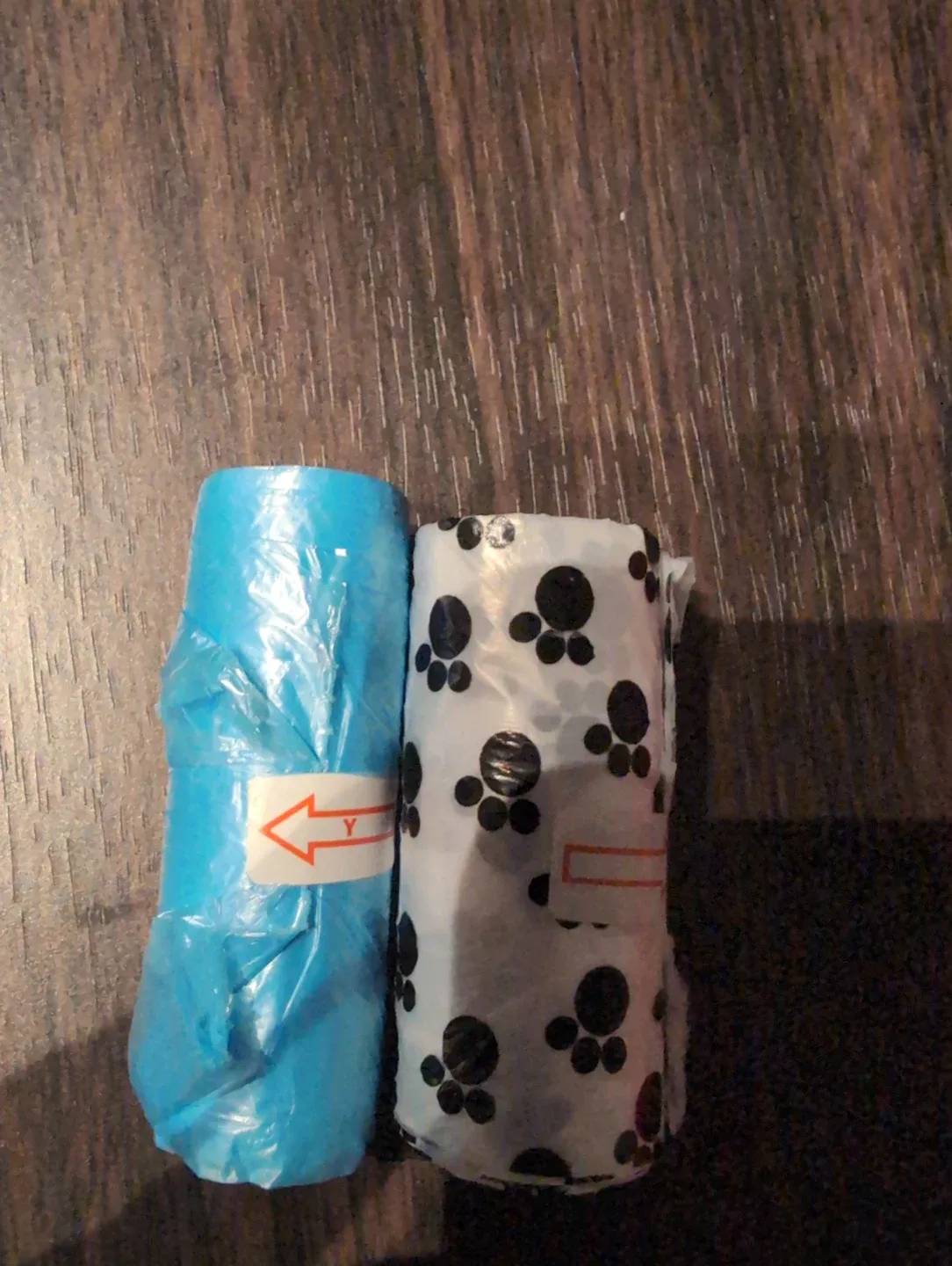 Dog Poop Bags - Blue and Paw Print