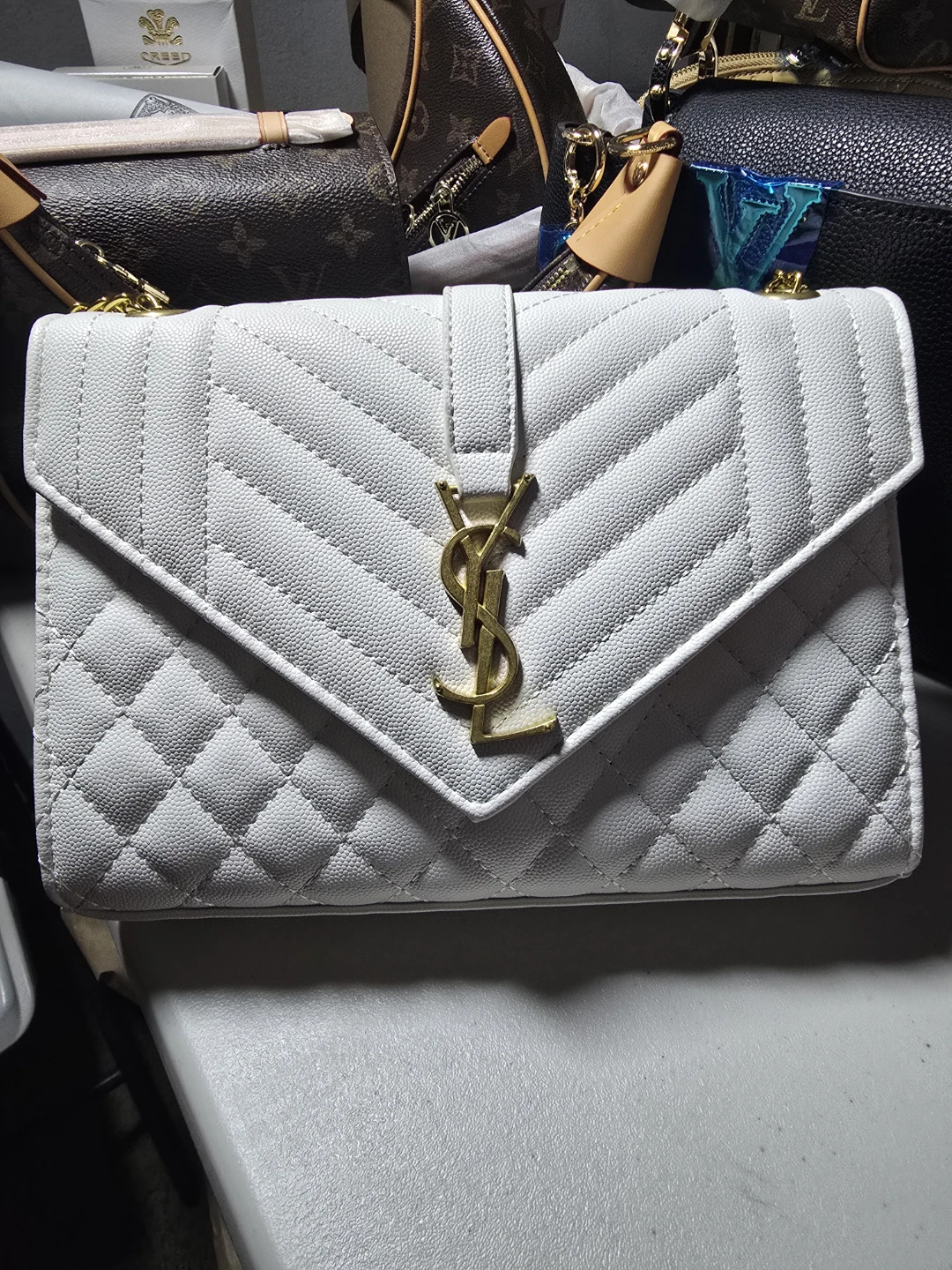 White Quilted Shoulder Bag