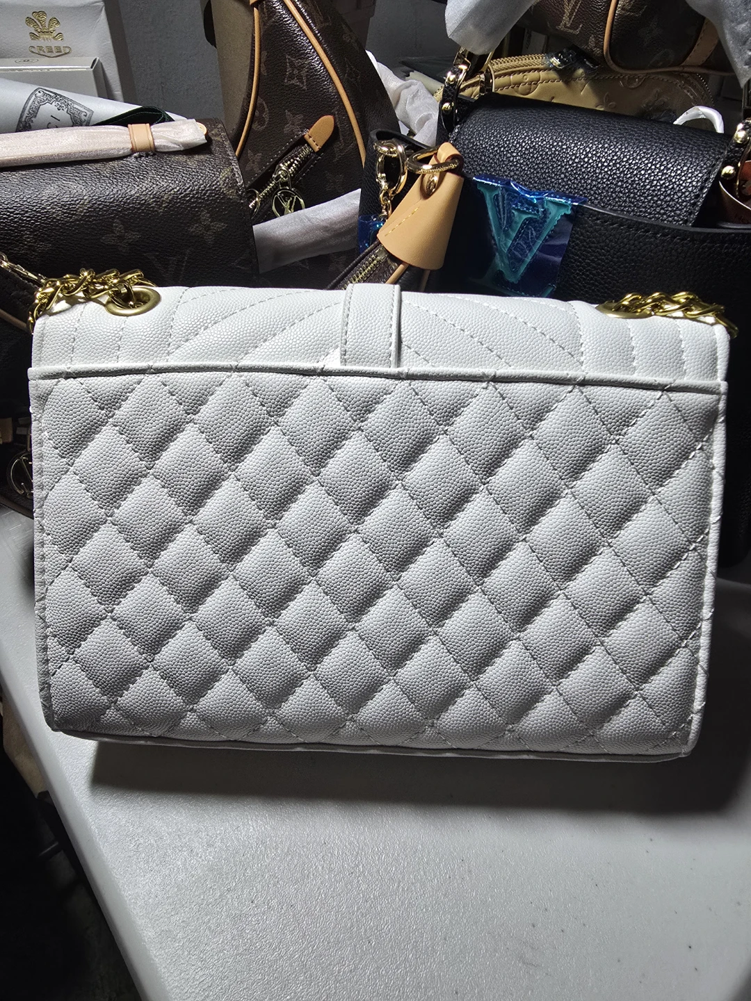 White Quilted Shoulder Bag - photo 2