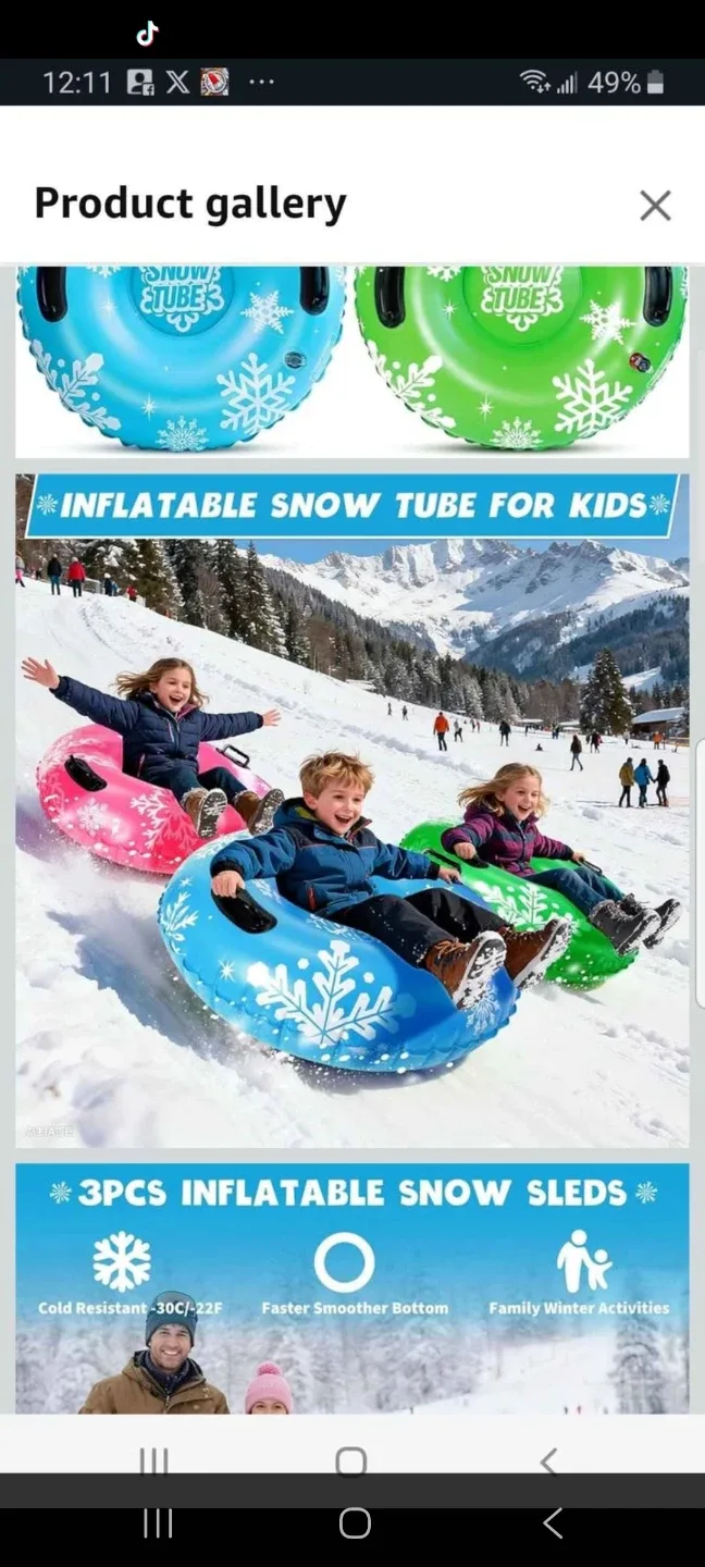 36" snow tube heavy duty brand new