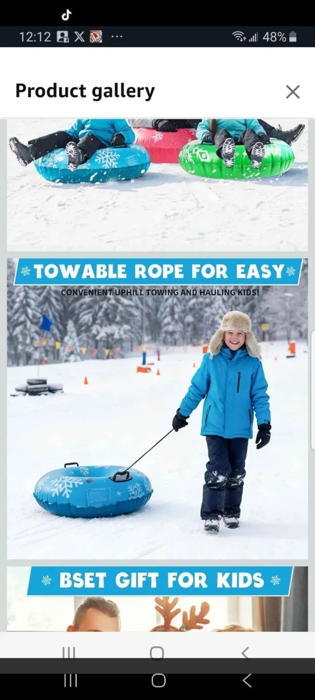 36" snow tube heavy duty brand new image indicator(5)