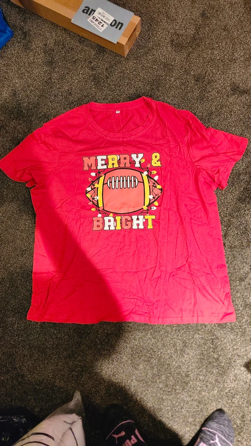 Merry & Bright Red T-Shirt - 2XL